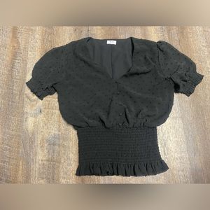 Black blouse top size medium